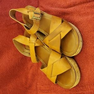 Women's cork wedge sandals